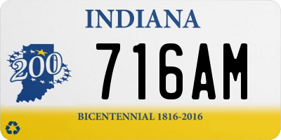 IN license plate 716AM