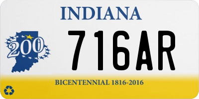 IN license plate 716AR