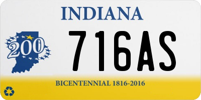 IN license plate 716AS