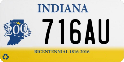 IN license plate 716AU