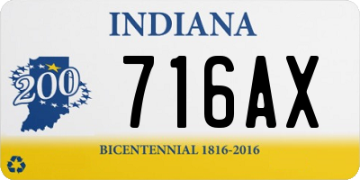 IN license plate 716AX
