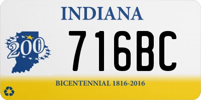 IN license plate 716BC