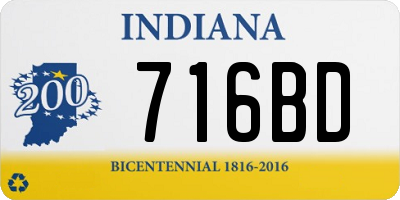 IN license plate 716BD