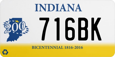 IN license plate 716BK