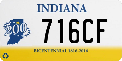 IN license plate 716CF