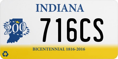 IN license plate 716CS