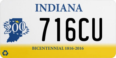 IN license plate 716CU