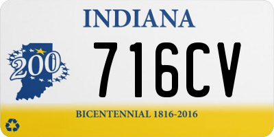 IN license plate 716CV