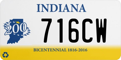 IN license plate 716CW