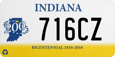 IN license plate 716CZ