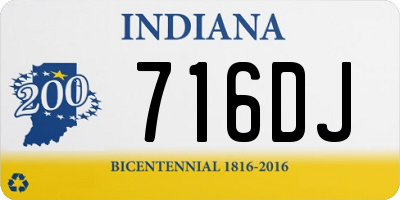 IN license plate 716DJ