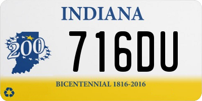 IN license plate 716DU