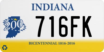 IN license plate 716FK