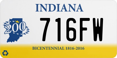 IN license plate 716FW