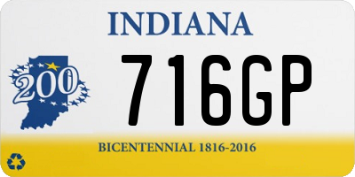 IN license plate 716GP