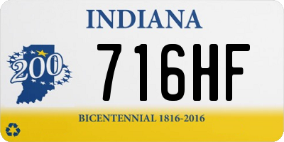 IN license plate 716HF