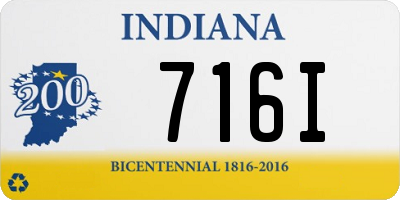 IN license plate 716I