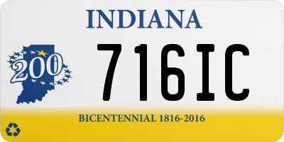 IN license plate 716IC