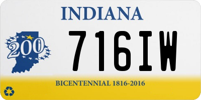 IN license plate 716IW