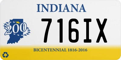 IN license plate 716IX