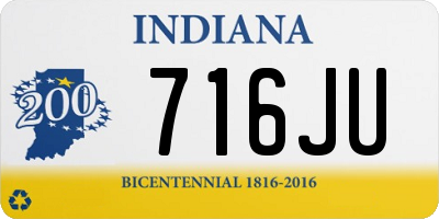 IN license plate 716JU