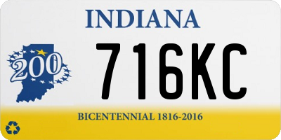 IN license plate 716KC