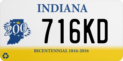 IN license plate 716KD
