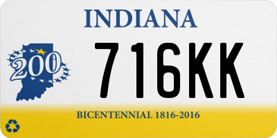 IN license plate 716KK