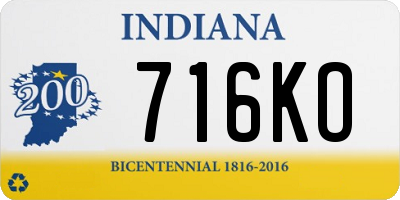 IN license plate 716KO