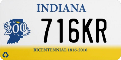 IN license plate 716KR