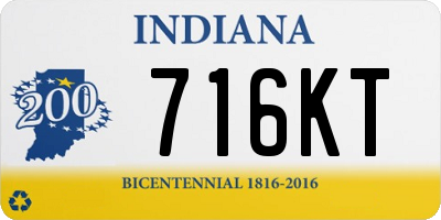 IN license plate 716KT