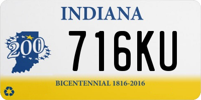 IN license plate 716KU