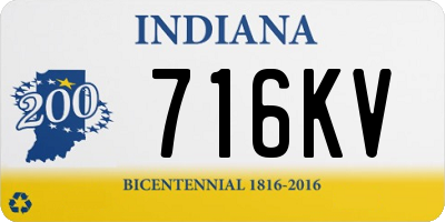 IN license plate 716KV