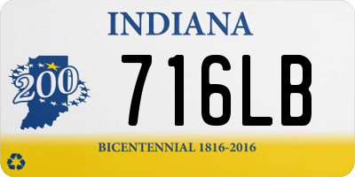 IN license plate 716LB
