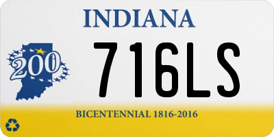 IN license plate 716LS