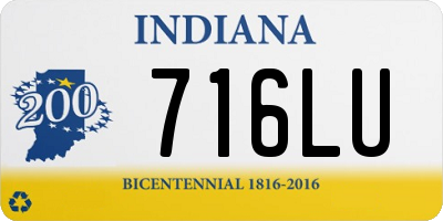 IN license plate 716LU