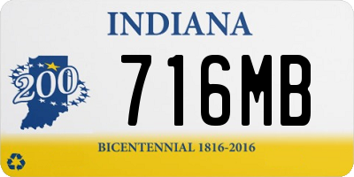 IN license plate 716MB