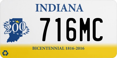 IN license plate 716MC