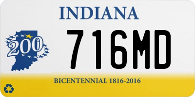 IN license plate 716MD