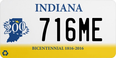 IN license plate 716ME