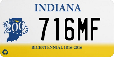 IN license plate 716MF