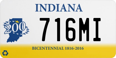 IN license plate 716MI