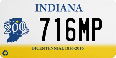 IN license plate 716MP