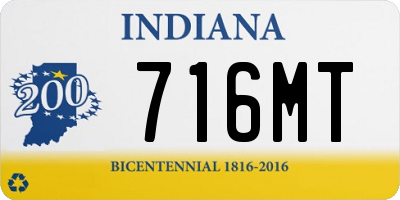 IN license plate 716MT