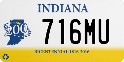 IN license plate 716MU