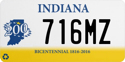 IN license plate 716MZ