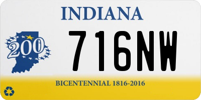 IN license plate 716NW