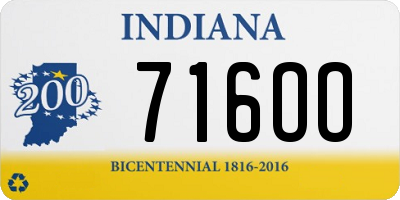 IN license plate 716OO