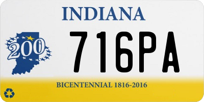 IN license plate 716PA