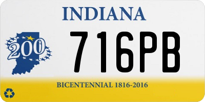 IN license plate 716PB